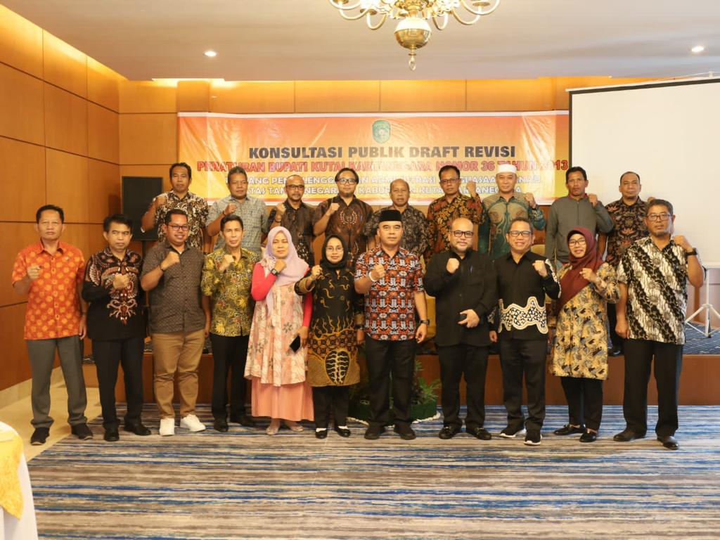 Konsultasi Publik Draft Revisi Peraturan Bupati Kutai Kartanegara Nomor 36 Tahun 2013 Tentang Penyelenggaraan Adminitrasi Penguasaan Tanah Atas Tanah Negara Di Kabupaten Kutai Kartanegara.