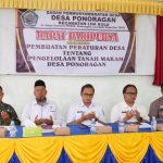 Rapat Paripurna BPD Ponoragan Kecamatan Loa Kulu dalam Rangka Penetapan Perdes Tentang Pengelolaan Tanah Kuburan/Makam