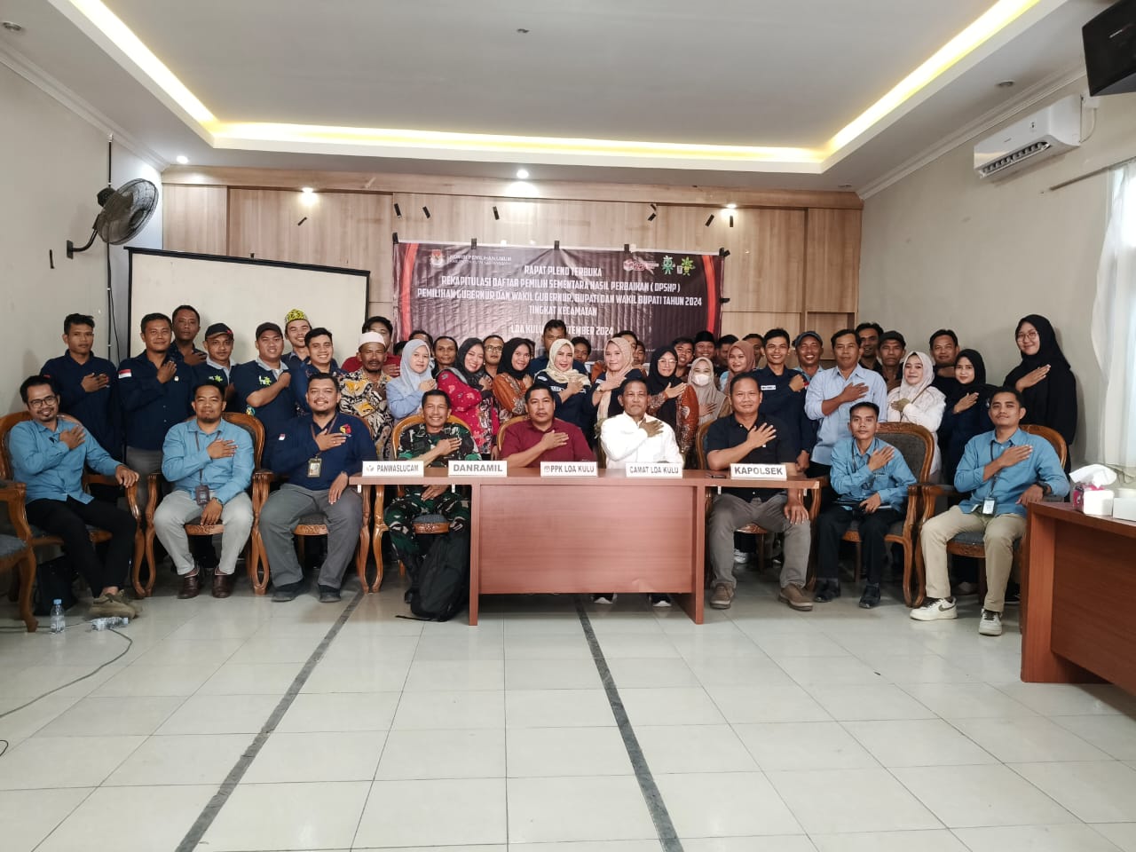 Rapat Pleno Terbuka Rekapitulasi Daftar Pemilih Sementara Hasil Perbaikan (DPSHP) Pemilihan Gubernur Dan Wakil Gubernur, Bupati Dan Wakil Bupati Tahun 2024 Tingkat Kecamatan Loa Kulu