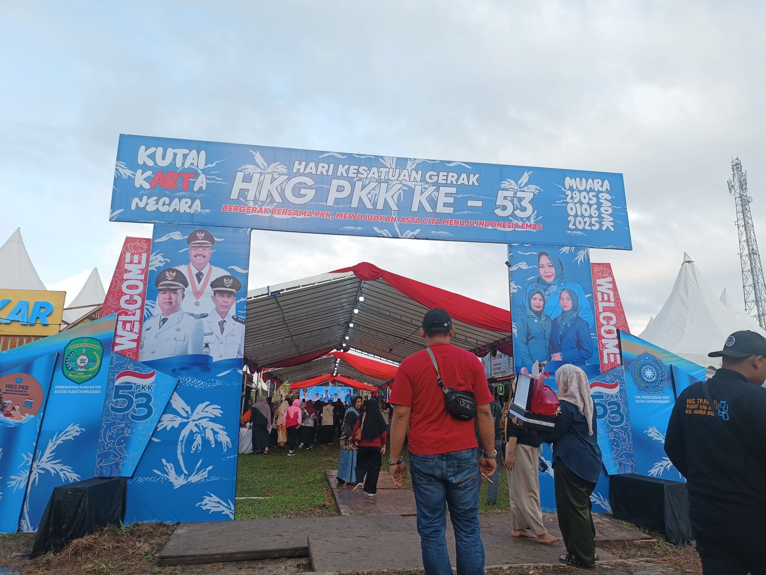 Hari Pertama HKG ke-53 di Muara Badak: Semarak dengan Pelepasan Peserta, Pembukaan Malam Hari