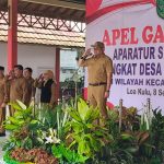 BUPATI KUTAI KARTANEGARA PIMPIN APEL GABUNGAN ASN, PERANGKAT DESA, DAN BPD SE-KECAMATAN LOA KULU