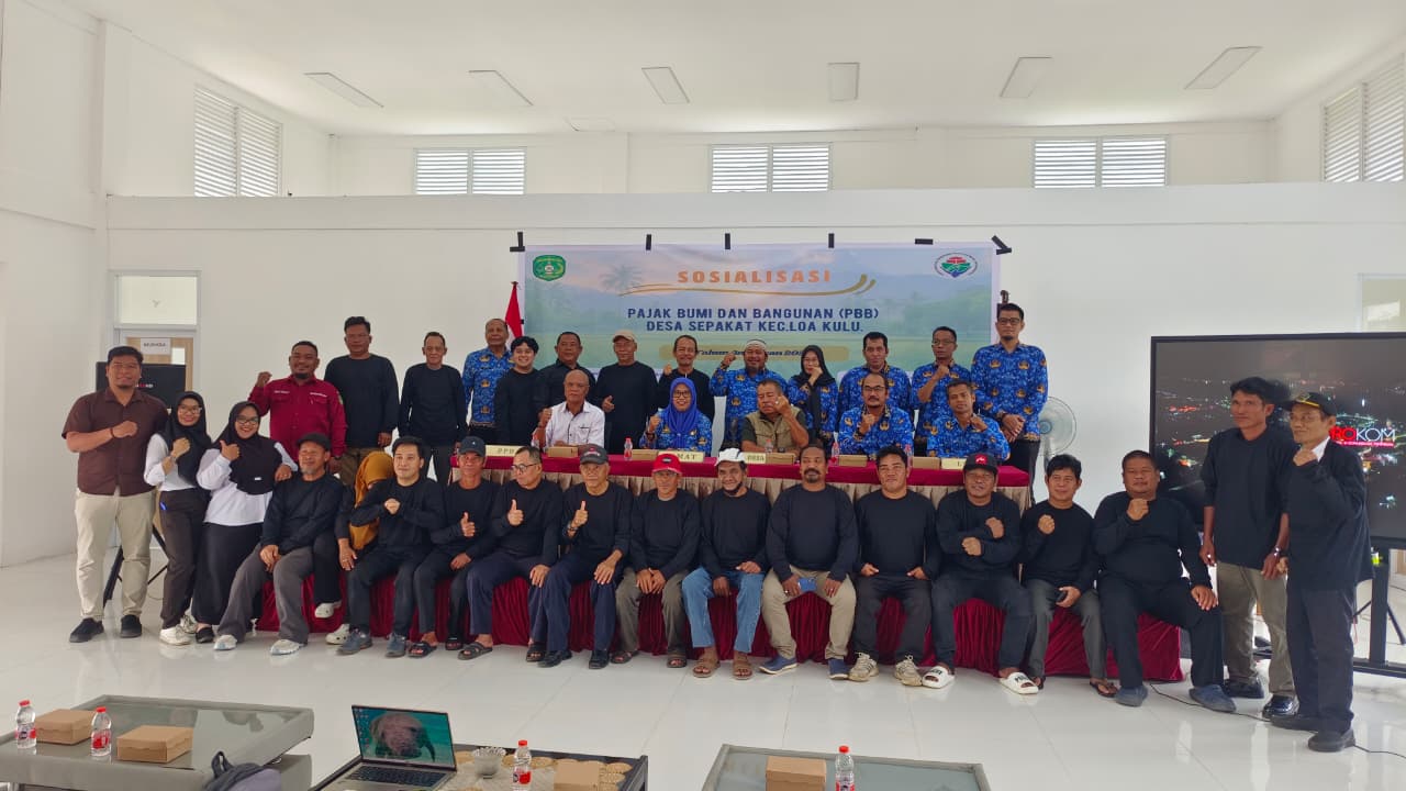 Sosialisasi Pajak Bumi dan Bangunan (PBB) Digelar di Desa Sepakat, Loa Kulu