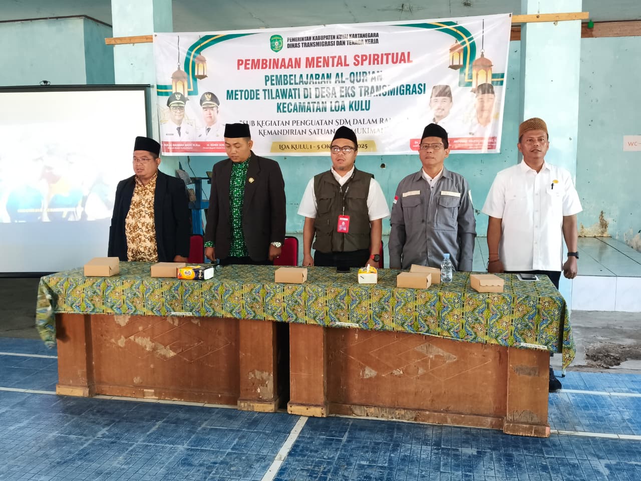 PLT Sekcam Loa Kulu Hadiri Pembinaan Mental Spiritual Metode Tilawati di Desa Eks Transmigrasi