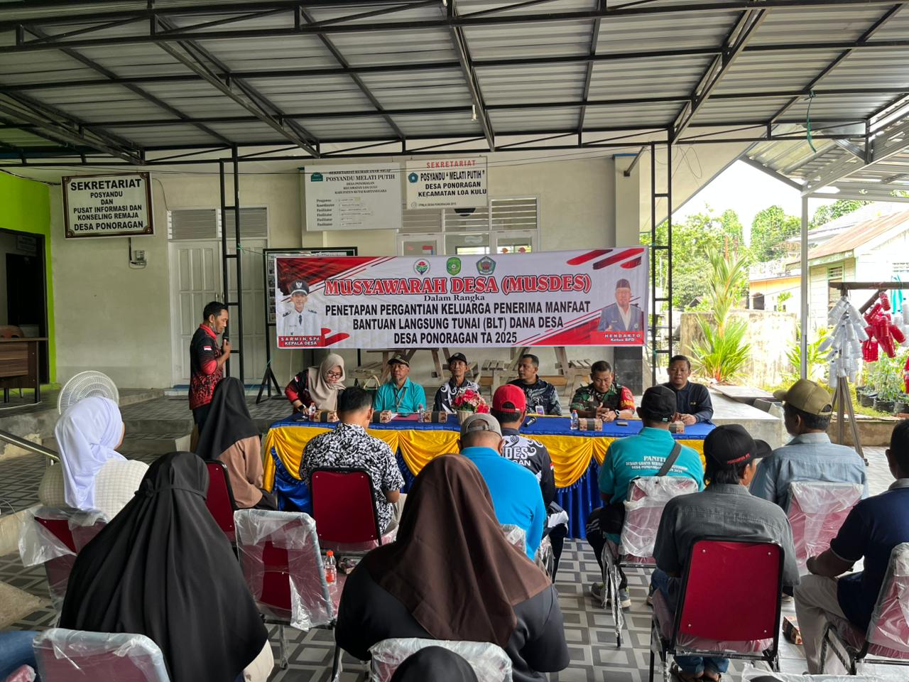 Musdesus Perubahan Data KPM BLT Desa Ponoragan 2025, Plt. Kasi PMD Loa Kulu Hadir Berikan Pendampingan