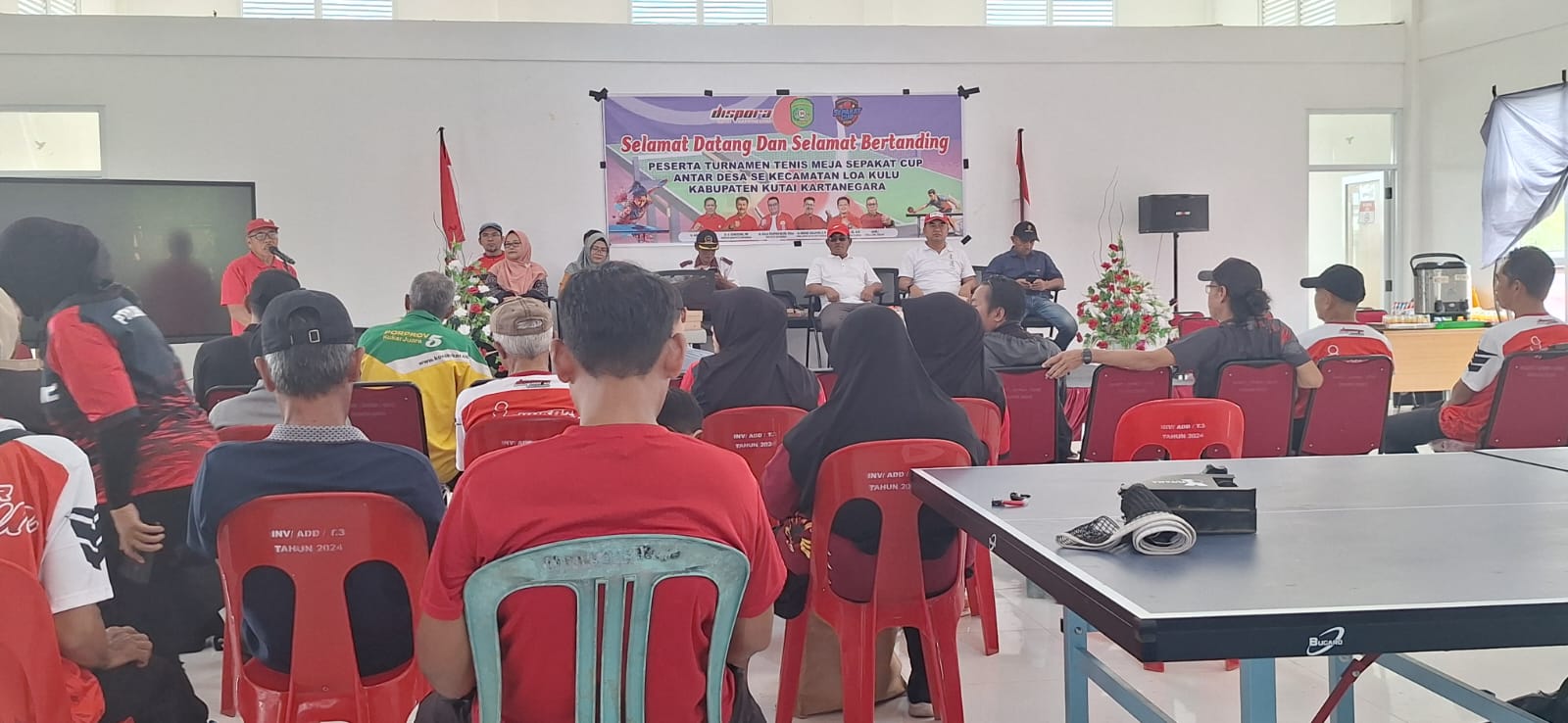 Camat Loa Kulu Bersama Hadiri Pembukaan Tournament Tenis Meja Sepakat Cup 2025