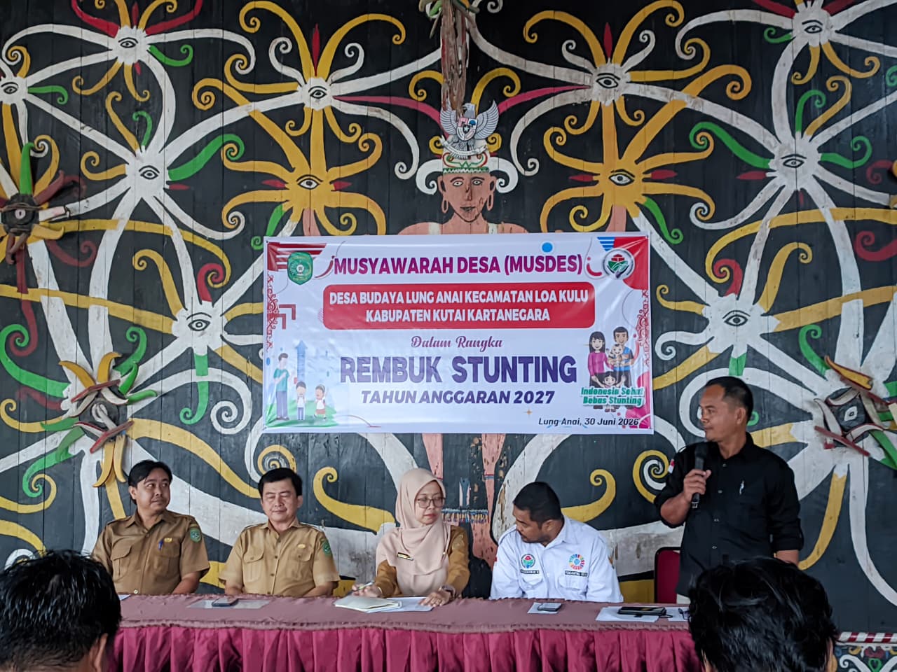 Kasi PMD Kecamatan Loa Kulu Hadiri Musdes Rembug Stunting Desa Lung Anai, Perkuat Komitmen Pencegahan Stunting