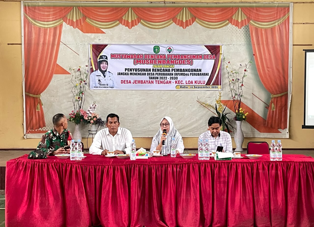 Kasi PMD Kecamatan Loa Kulu Hadiri Musrenbangdes RPJM Perubahan Desa Jembayan Tengah, Perkuat Sinergi Perencanaan Pembangunan Desa