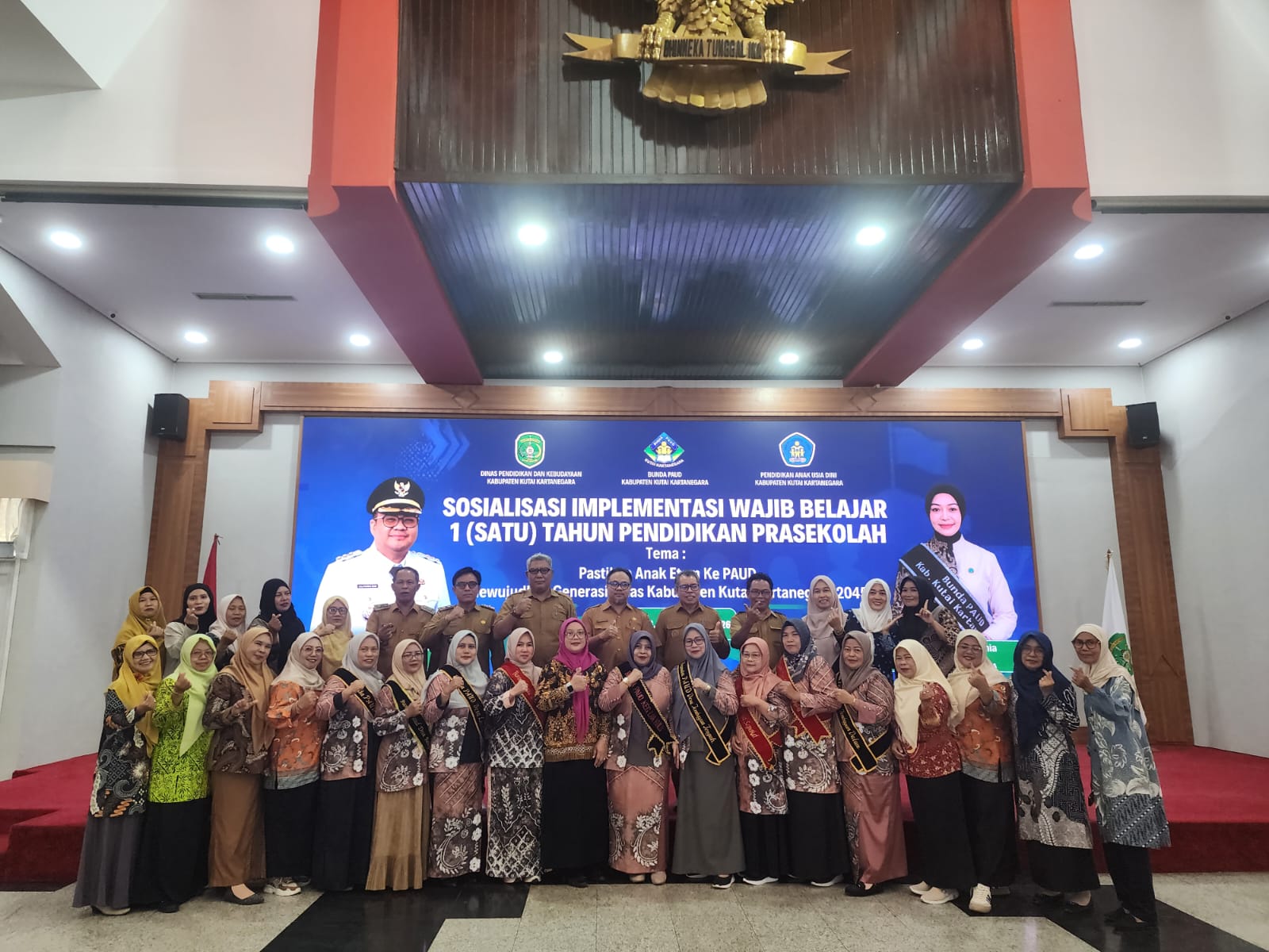 Sekcam Loa Kulu Hadiri Sosialisasi Strategi Wajib Belajar 1 Tahun Pendidikan Prasekolah 2026