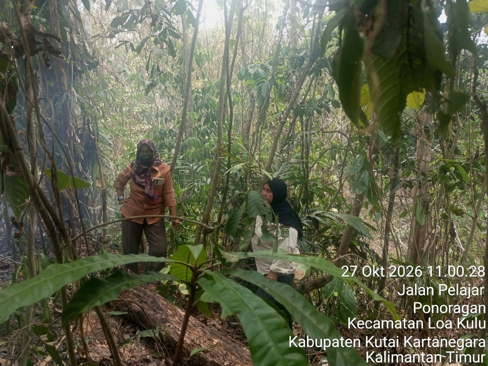 Kasi Trantib Loa Kulu Tindak Lanjuti Kebakaran Lahan di Ponoragan